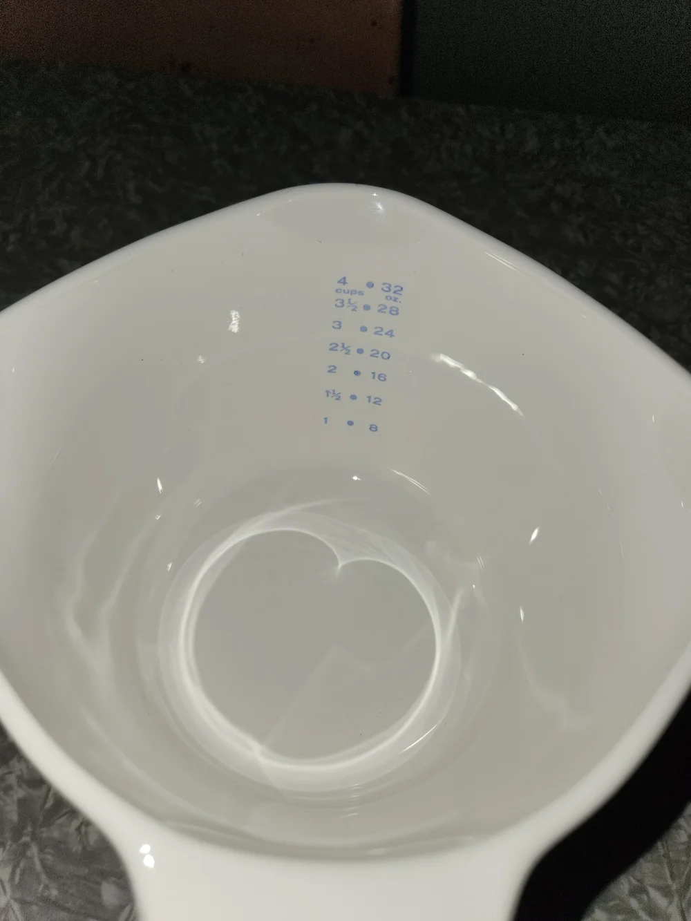 Corningware White Ceramic Pitcher with Blue Floral Design